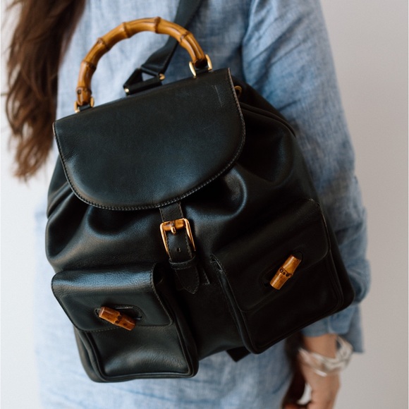 GUCCI Bamboo Leather Backpack - Picture 6 of 12